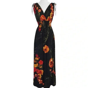 Carmen Marc Valvo- Floral Sleeveless Maxi Dress Sz